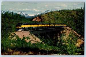 Fairbanks Alaska AK Postcard The Aurora Modern Alaska Railway Streamliner c1960s