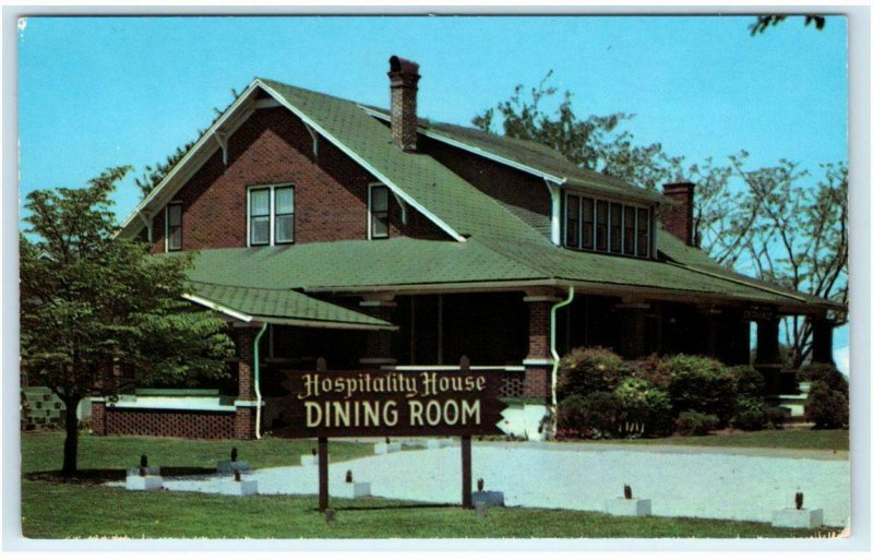 HUNTSVILLE, AL Alabama ~ Roadside HOSPITALITY HOUSE Dining Room 1953  Postcard