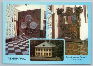 Leningrad Summer Palace of Peter I Interior Multi View Unused USSR Postcard