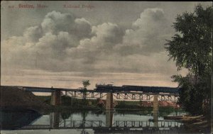 Houlton Maine ME Railroad Bridge c1910 Vintage Postcard