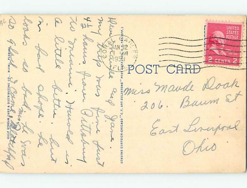 Linen BEACH SCENE Miami Beach Florida FL G6235