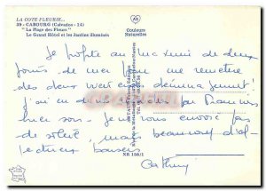 Modern Postcard La Cote Fleurie Cabourg Calvados Beach of the Grand Hotel flo...