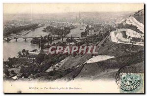 Rouen Old Postcard General View from Bon Secours