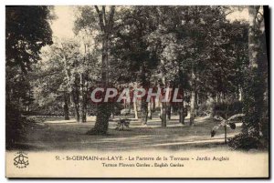 Old Postcard Saint Germain en Laye Le Parterre of English Terrace Garden Terr...