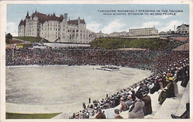 Washington Tacoma High School Stadium On Stadium Day 1916