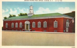 Vintage Postcard 1920's United States Post Office Canton New York W.M. Jubb Co.