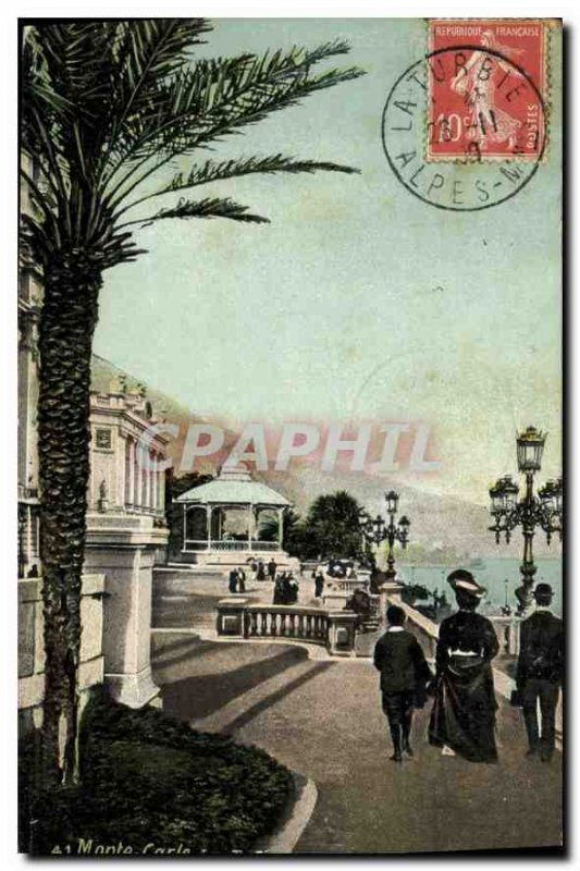 Old Postcard Monte Carlo terraces