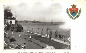 Vintage Postcard 1905 Sea Bathing at Beatteay's Beach St. John New Brunswick CAN