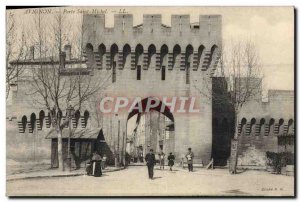 Old Postcard Avignon Porte Saint Michel