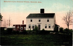 Vtg Haverhill Massachusetts MA Birthplace of John Greenleaf Whittier Postcard