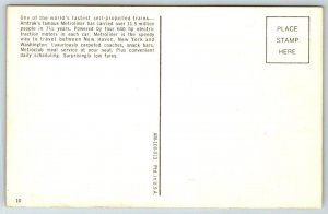 Amtrak  Metroliner  Train  Railroad  Postcard