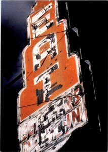 Peach Springs, Arizona ROUTE 66 DINER SIGN~Beecher's? ROADSIDE 1992 4X6 Postcard