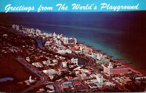 Florida Miami Beach Aerial View Looking North
