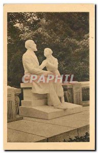 Old Postcard The White marble Group Buissonnets Saint Therase of the Child Je...