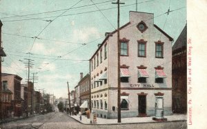 Vintage Postcard 1910's City Hall And West King Street Lancaster Pennsylvania PA