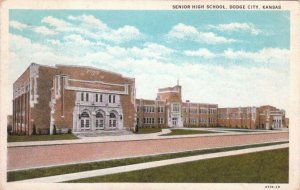 Postcard Senior High School Dodge City Kansas