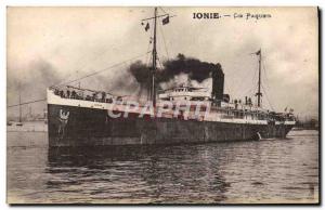 Postcard Old Boat Ionia Co. Package