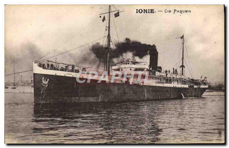 Postcard Old Boat Ionia Co. Package