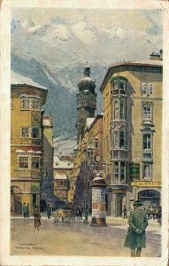 Austria Innsbruck Altstadt Old Innsbruck Tiroler Kunstler Karte B10