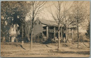 WASHINGTON NJ OLD JOHNSTON HOMESTEAD ANTIQUE REAL PHOTO POSTCARD RPPC