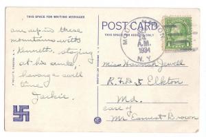 Phoenicia Esopus River Ashokan Catskill Mts NY 1934 Postcard