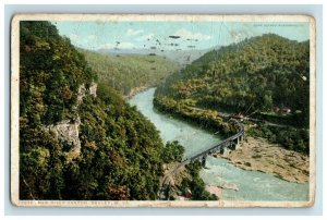 C. 1920 New River Canyon, Gauley. West Virginia. Postcard F78 