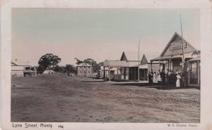 Lyne Street Stores Henty New South Wales Australia Old RPC Postcard