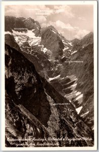 Blick Vom Hupfleitenjoch Knppenhauser Anstieg Durch Hollental Real RPPC Postcard