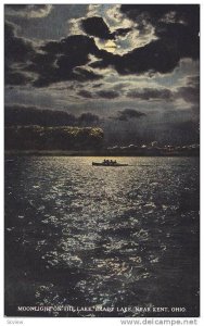 Small Boat, Moonlight on the Lake, Brady Lake, Kent, Ohio, 00-10´s