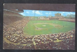 CHICAGO CUBS WRIGLEY FIELD BASEBALL STADIUM GAME IN PROGRESS VINTAGE POSTCARD