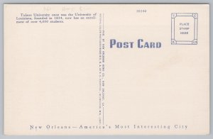 New Orleans Louisiana~Tulane University~Gibson Hall~Linen Vintage Postcard