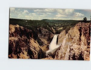 Postcard Lower Falls The Grand Canyon Of The Yellowstone National Park WY USA