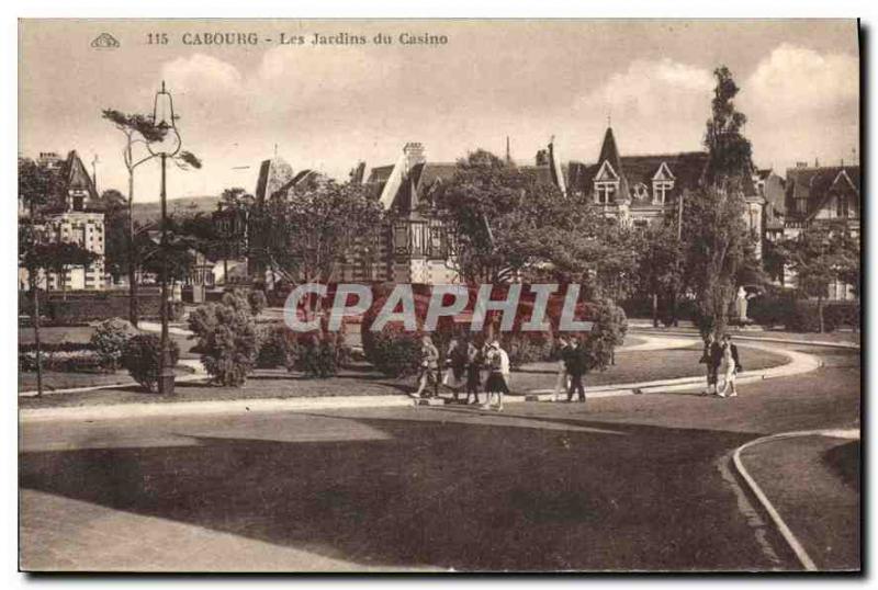 Postcard Old Casino Gardens Cabourg