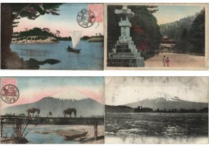 JAPAN WOVEN SILK 10 Vintage Postcards Pre-1920 (L4395)