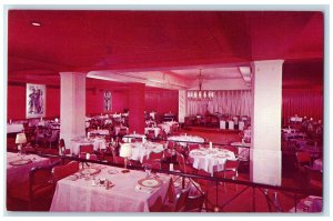 c1950's The Statler Hilton Restaurant Interior Dining Buffalo New York Postcard
