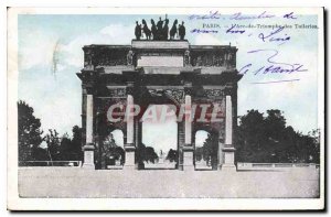 Old Postcard Paris Arc de Triomphe of the Tuileries