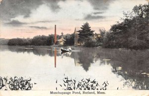 Rutland Massachusetts Muschopauge Pond Scenic View Vintage Postcard AA61307