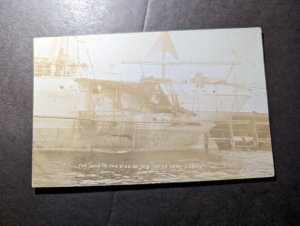 Mint English RPPC Ship Postcard The Hole In the Side of the Notre Dame Darvor