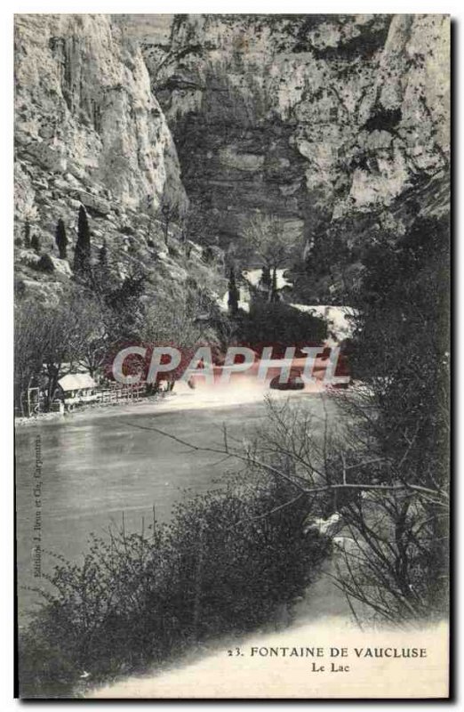 Old Postcard Lake Fontaine de Vaucluse