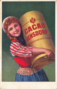 Amsterdam Holland Cocoa Bensdorp Advertising Postcard