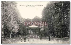 Old Postcard Crepy en Valois kiosk Tennis Court