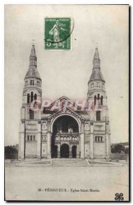 Old Postcard Perigueux Church Saint Martin