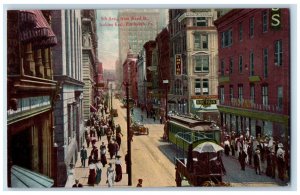c1910 Central Lunch Club, Trolley Car, Pittsburgh Pennsylvania PA Postcard