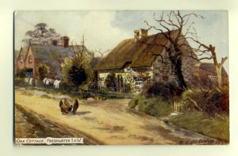 h0188 - Oak Cottage , Freshwater , Isle of Wight - postcard art Richardson