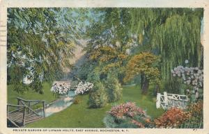 Garden of Lipman Holtz on East Avenue, Rochester, New York - pm 1919 - WB