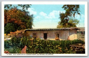 Fred Harvey~Colorado~Old Home Of Kit Carson Near Las Animas~Vintage Postcard
