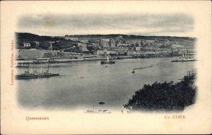 Queenstown Ireland County of Cork Harbor Pre-1910 Vintage Postcard