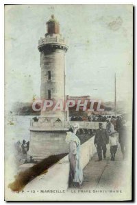 Old Postcard Marseille Le Phare Sainte Marie