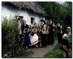 Old Postcard Folklore France Brittany Morbihan Pontivy