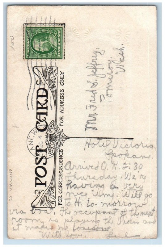 Volland Signed Postcard Motto No Distance Too Far No Hills Too High Spokane WA